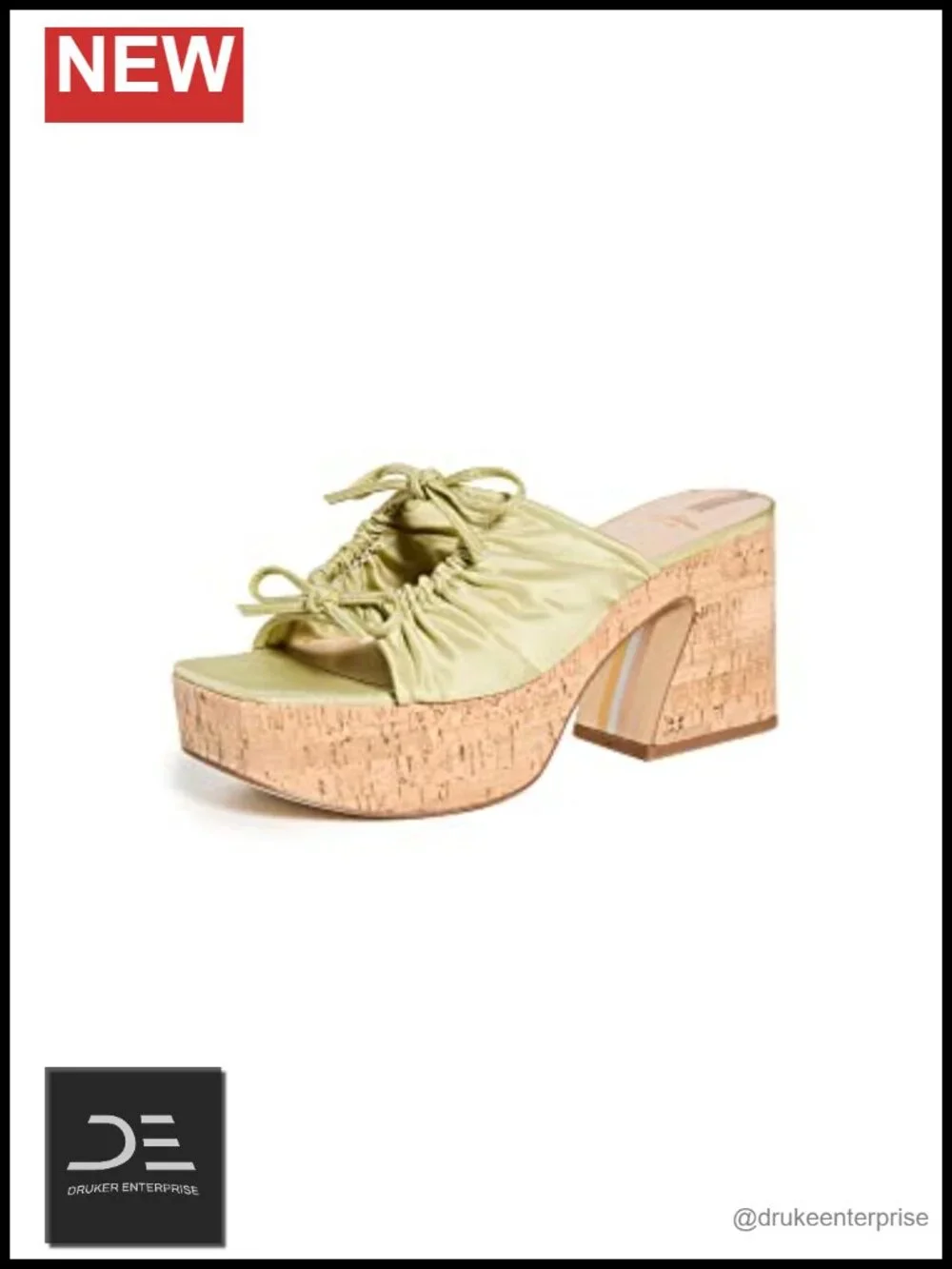 Sam Edelman Dova Cork Wedge Sandals Square Toe Ankle Strap